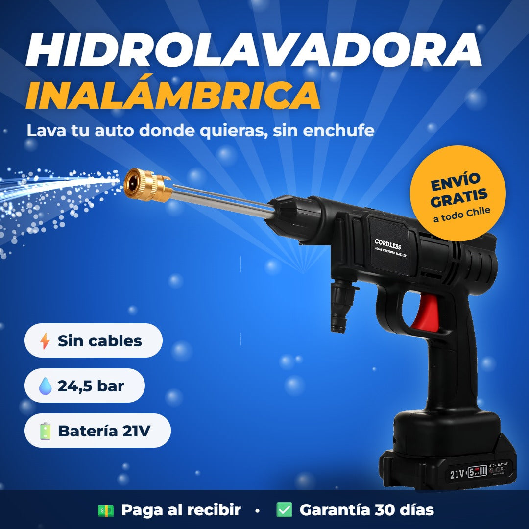 Hidrolavadora Inalámbrica Portátil a Batería