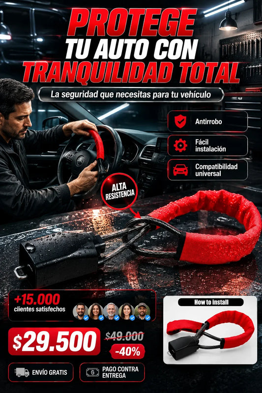 Correa universal de alta seguridad para volante de coche